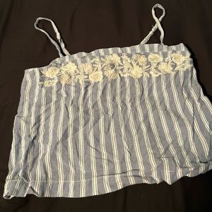 Stripped cropped tank top